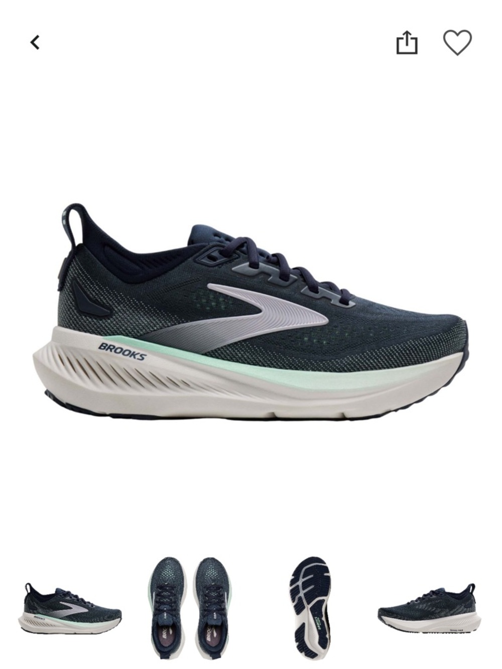 Brooks Women's Glycerin 23 Navy Teal Running Shoes-<5 miles